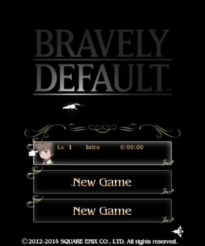 Bravely Default – Title screen