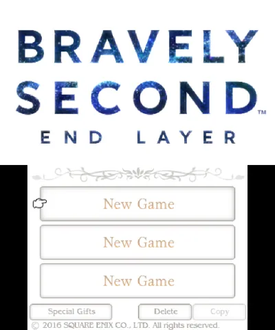 Bravely Second: End Layer – Titelbildschirm