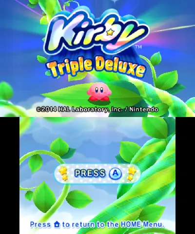 Kirby: Triple Deluxe – Titelbildschirm