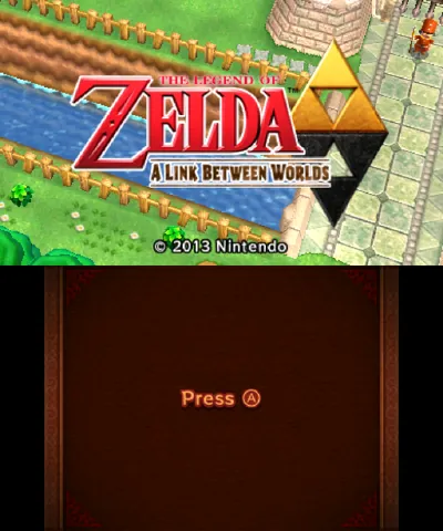 The Legend of Zelda: A Link Between Worlds – Titelbildschirm