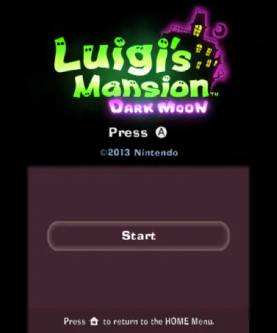 Luigi's Mansion: Dark Moon – Titelbildschirm