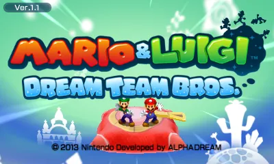 Mario & Luigi: Dream Team – Titelbildschirm