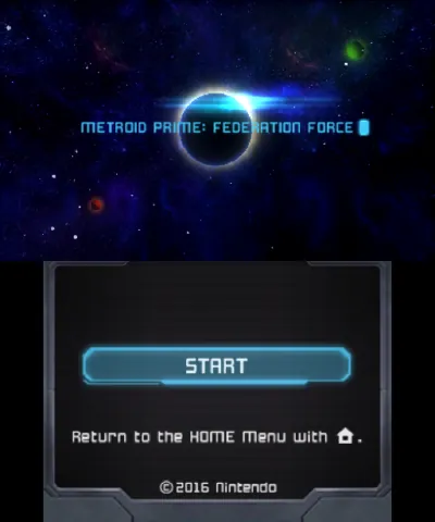 Metroid Prime: Federation Force – Titulní obrazovka