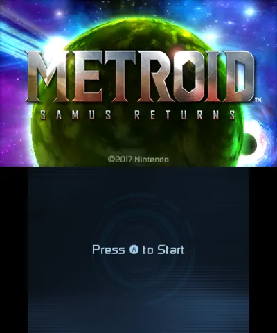 Metroid: Samus Returns – Titulní obrazovka