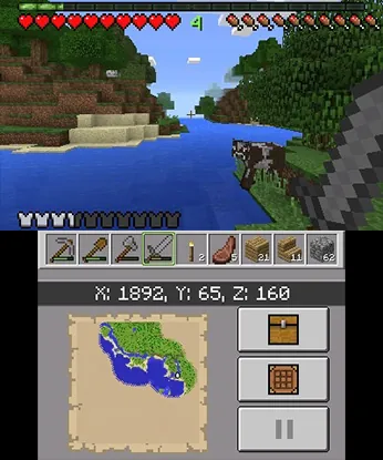 Minecraft: New Nintendo 3DS Edition – En jeu