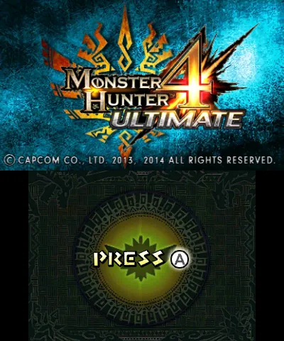 Monster Hunter 4 Ultimate – Titelbildschirm