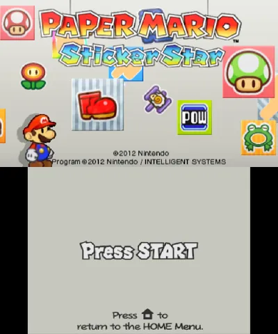 Paper Mario: Sticker Star – Écran-titre