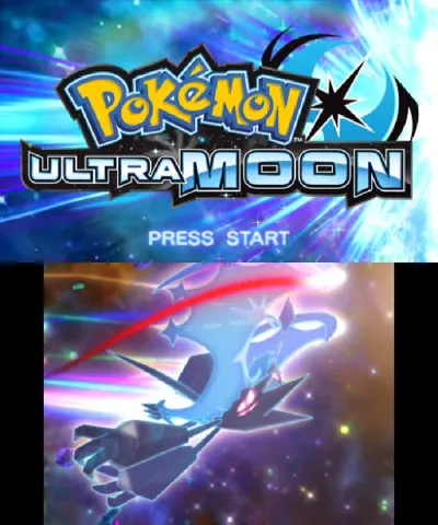 Pokemon Ultra Moon – Titulní obrazovka
