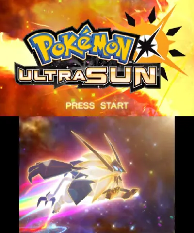 Pokemon Ultra Sun – Titelbildschirm