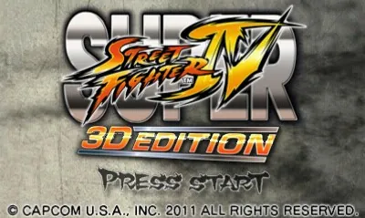 Super Street Fighter IV: 3D Edition – Titulní obrazovka