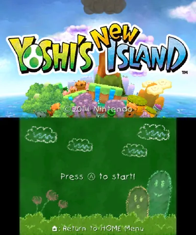Yoshi's New Island – Titulní obrazovka