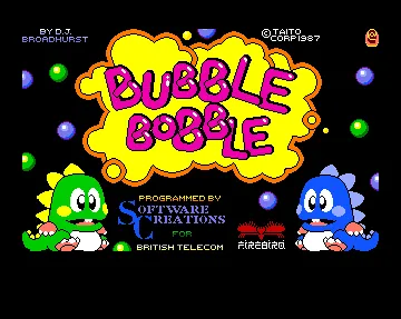 Bubble Bobble – Titelbildschirm