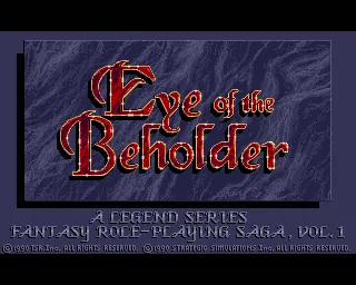 Eye of the Beholder – Titelbildschirm