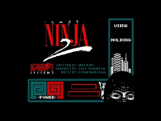 The Last Ninja 2 – Titelbildschirm