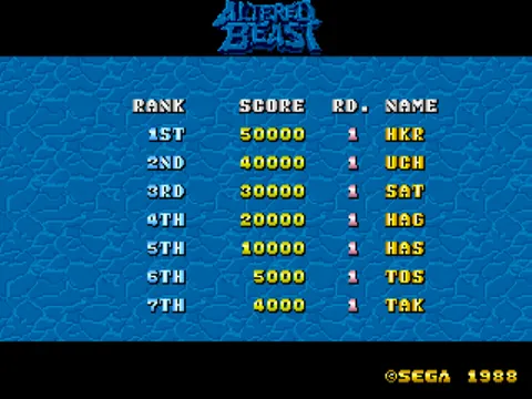 Altered Beast – In-game