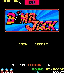 Bomb Jack – Titulní obrazovka