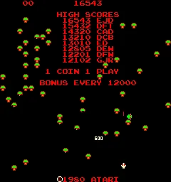 Centipede – Titelbildschirm