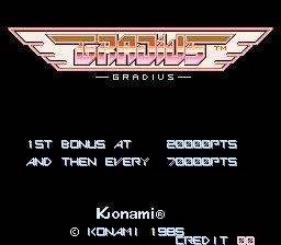 Gradius – Title screen