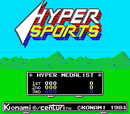Hyper Sports – Title screen