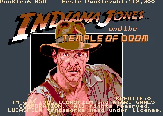 Indiana Jones and the Temple of Doom – Title screen