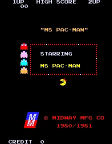 Ms. Pac-Man – Écran-titre