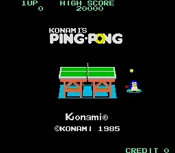 Pong – Title screen