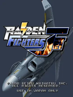 Raiden Fighters Jet – Title screen