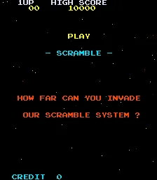 Scramble – Titulní obrazovka