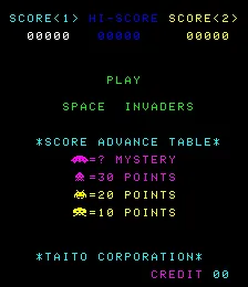 Space Invaders – Titelbildschirm