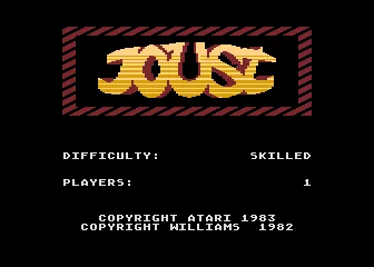 Joust – Titelbildschirm