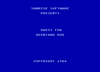 Quest for Quintana Roo – Title screen