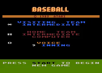 RealSports Baseball – Title screen