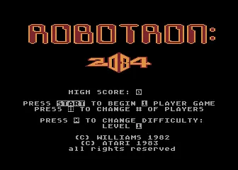 Robotron: 2084 – Écran-titre