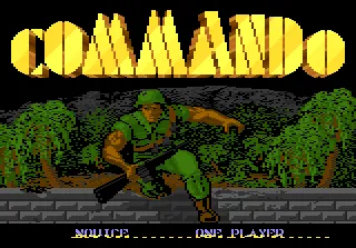 Commando (7800) – Title screen