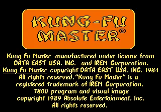 Kung-Fu Master – Titulní obrazovka