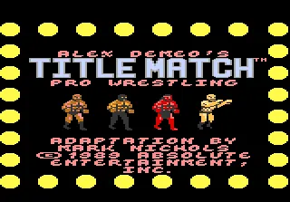 Title Match Pro Wrestling – Titelbildschirm