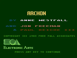 Archon – Title screen