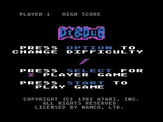 Dig Dug – Écran-titre