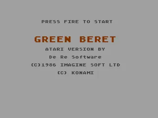 Green Beret – Titelbildschirm