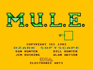 M.U.L.E. – Titulní obrazovka