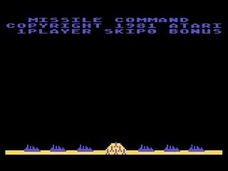 Missile Command – Title screen