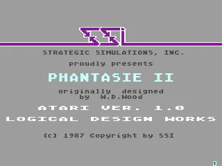 Phantasie – Title screen