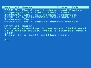 Zork I: The Great Underground Empire – Ze hry