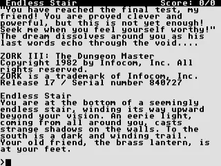 Zork III: The Dungeon Master – Aus dem Spiel