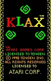 Klax – Titulní obrazovka