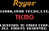 Rygar – Titulní obrazovka