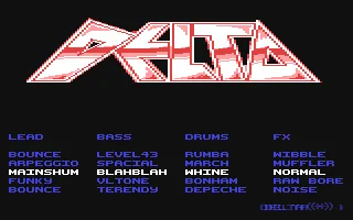 Delta – Titelbildschirm
