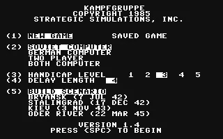 Kampfgruppe – Title screen