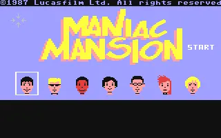 Maniac Mansion – Title screen