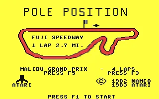 Pole Position – Titulní obrazovka